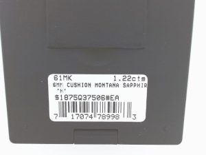 Gent's Loose Stone With One = 1.22Ct Cushion Bluish Green Sapphire