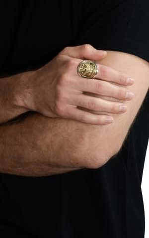 Gent's Eagle White Polished 925 Fashion Ring Size 11.5