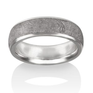 Gent's White Meteorite & Pal Satin Mokume Fashion Ring Size 10