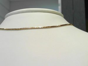 Yellow 14 Karat Box Chain Length 20