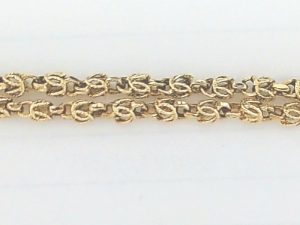 Fancy wooven milgrain / diamond cut link chain