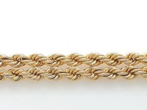 Yellow 14 Karat Rope Chain Length 20 - 11.20 Grams