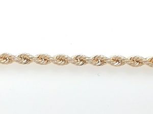Yellow 14 Karat Rope Bracelet Length 7 - 5.98 Grams