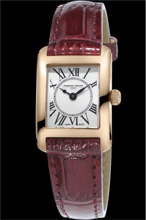 Classics Carree Quartz, Rose Gold Plated, Leather Strap
Case Size:	25 mm diameter
Case Material:	Plated Steel/Rose Gold
Movement:	Quartz
Case Thickness:	8 mm
Water Resistance:	30 meters
Strap/Bracelet Material:	Leather
Item Number:	FRC0200051
Features:	Second Hand