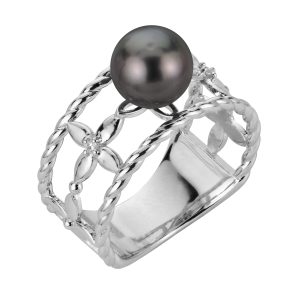 Sterling Silver Tahitian Pearl Ring