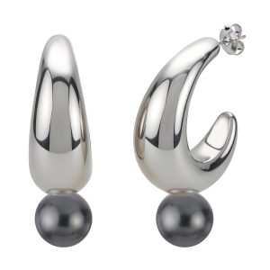 Sterling Silver Tahitian Pearl Earring