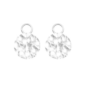 Lady's 16Mm Hammered Sterling Silver Charms Charms 16nn