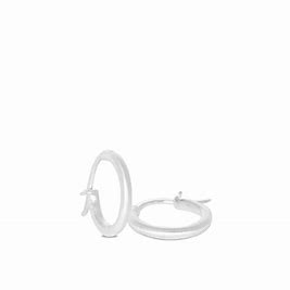 Lady's 18Mm 925 Silver Small Hoop Earrings