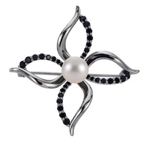 Sterling Silver Freshwater Pearl Brooch