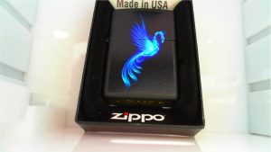 Blue Phoenix On Black Zippo Dual Torch Cigar Accessories