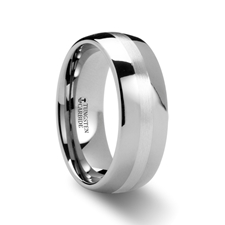 Alternative Metals
Cassius
METAL TYPE: Tungsten Carbide
WOOD/INLAY: silver
WIDTH: 8mm
PROFILE: Domed
FINISH: Polished
SIZE: 12