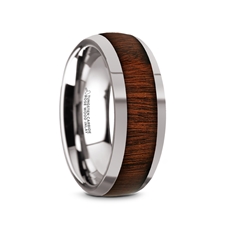 Alternative Metals
DALBERG
METAL TYPE: Tungsten Carbide
WOOD/INLAY: Rosewood
WIDTH: 8mm
PROFILE: Domed
FINISH: Polished
SIZE: 8