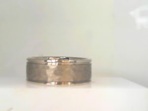 Alternative Metals
METAL TYPE: Tungsten Carbide
WIDTH: 8mm
PROFILE: Flat Beveled
FINISH: Hammered
SIZE: 8
THORTON