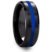 Alternative Metals
METAL TYPE: Black Ceramic
WOOD/INLAY: Blue Stripe
WIDTH: 8
FINISH: Satin
SIZE: 9.5
VEND STYLE#: Declanw5992-BCBS-w8-s9.5