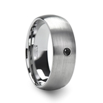 Alternative Metals one Round Black Diamond METAL TYPE: Tungsten Carbide
WIDTH: 8mm
FINISH: Satin
SIZE: 8.5