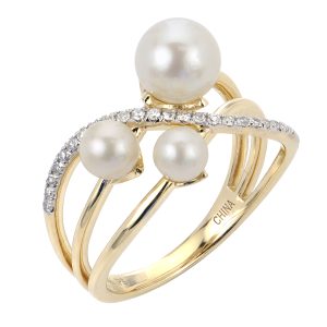 14KT Yellow Gold Freshwater Pearl Ring