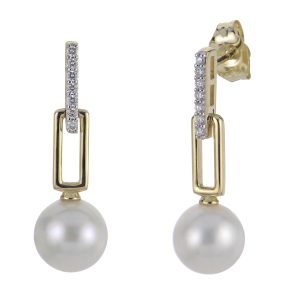 14KT Yellow Gold Freshwater Pearl Earring