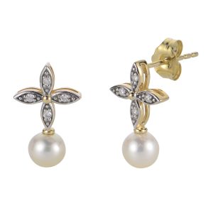 14KT Yellow Gold Freshwater Pearl Earring