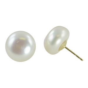 14KT White Gold Freshwater Pearl Earring