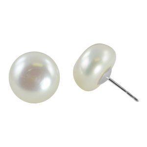 14KT White Gold Freshwater Pearl Earring