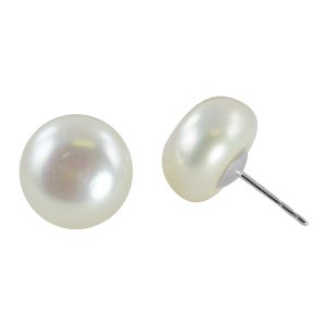 14KT White Gold Freshwater Pearl Earring