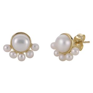 14KT Yellow Gold Freshwater Pearl Earring