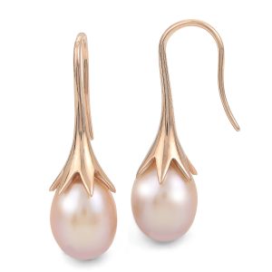 14KT Rose Gold Freshwater Pearl Earring