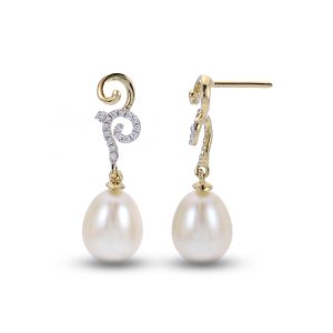 14KT Yellow Gold Freshwater Pearl Earring