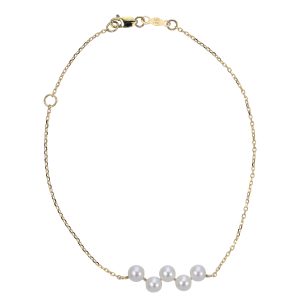 14KT Yellow Gold Freshwater Pearl Bracelet