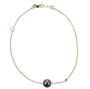 14KT Yellow Gold Tahitian Pearl Bracelet