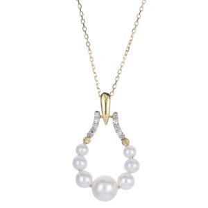 14KT Yellow Gold Freshwater Pearl Necklace