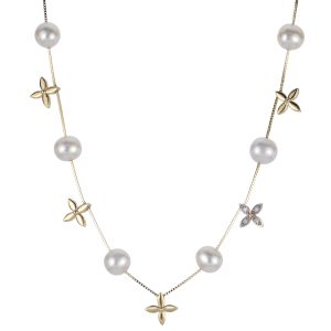 14KT Yellow Gold Freshwater Pearl Necklace