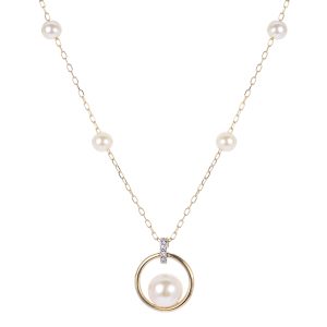 14KT Yellow Gold Freshwater Pearl Necklace