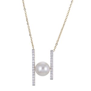 14KT Yellow Gold Akoya Pearl Necklace