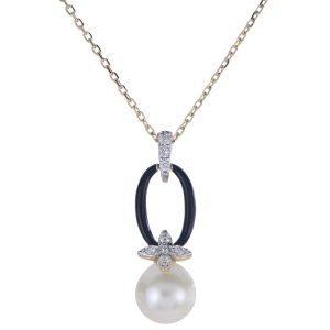 14KT Yellow Gold Freshwater Pearl Necklace