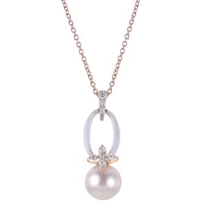 14KT Rose Gold Freshwater Pearl Necklace