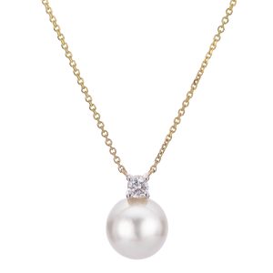 14KT Yellow Gold Akoya Pearl Necklace