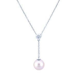 14KT White Gold Freshwater Pearl Pendant
