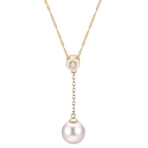 14KT Yellow Gold Akoya Pearl Pendant