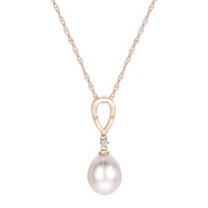 14KT Yellow Gold Freshwater Pearl Pendant