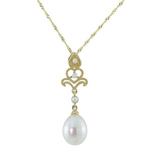 14KT Yellow Gold Freshwater Pearl Pendant