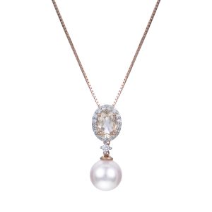 14KT Rose Gold Akoya Pearl Pendant