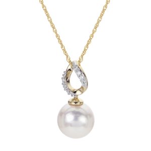 14KT Yellow Gold Akoya Pearl Pendant