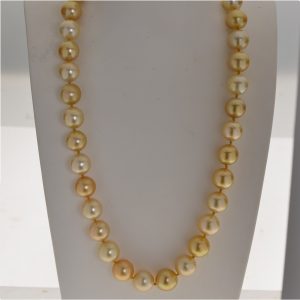 14KT White Gold Golden Sout Sea Pearl Necklace