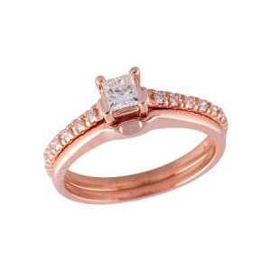 14KT Gold Two-Piece Wedding Set