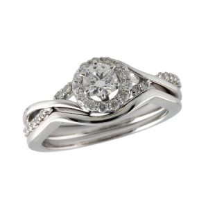 14KT Gold Two-Piece Wedding Set