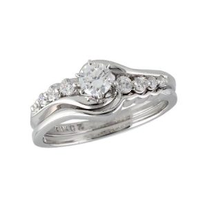 14KT Gold Two-Piece Wedding Set