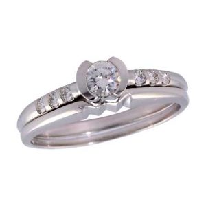 14KT Gold Two-Piece Wedding Set