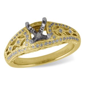 14KT Gold Semi-Mount Engagement Ring