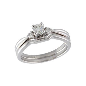 14KT Gold Two-Piece Wedding Set